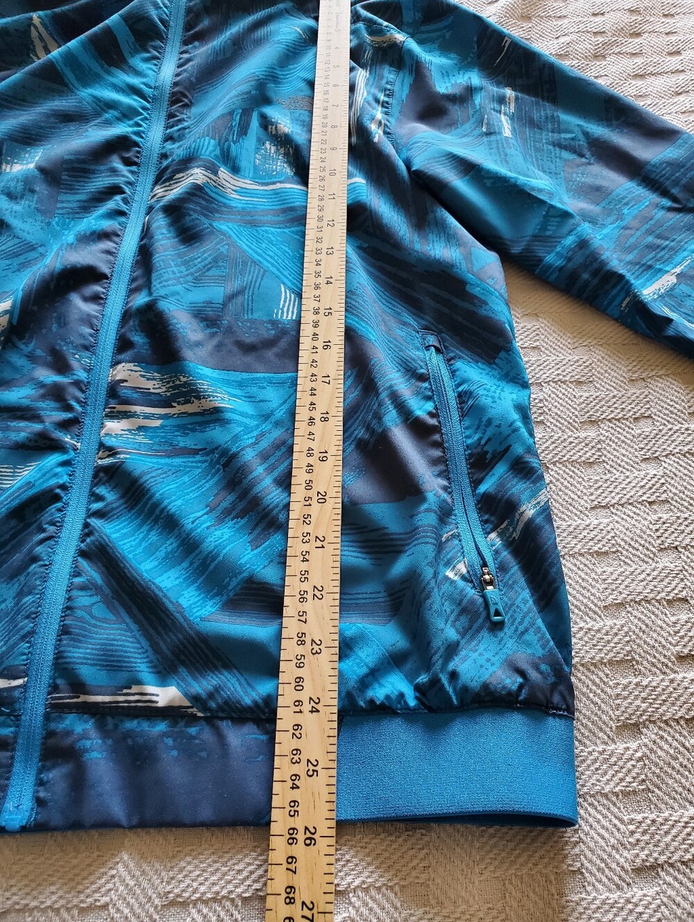 The North Face Rapido Running Jacket Blue Abstract Windbreaker Medium Gorpcore - Picture 10 of 12